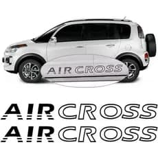 Faixa Air Cross 2016/ Adesivo Preto Faixa Lateral Citroen Aircross