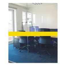 Faixa Adesiva Amarela Anti Trombada Porta Vidro 9cm X 3mts