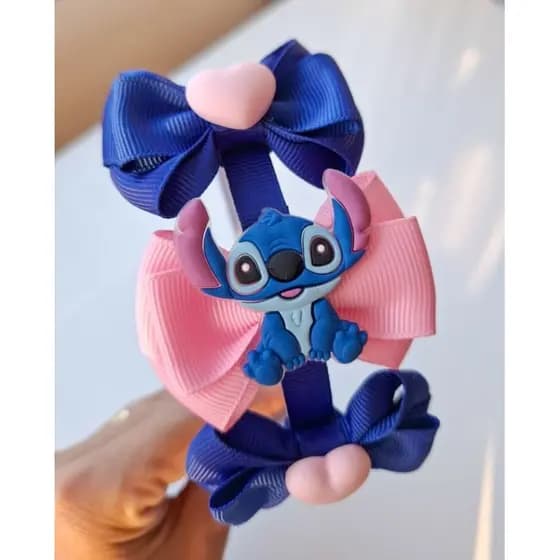 Tiara infantil tema Stitch laço infantil