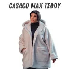 Casaco Feminino Max Teddy Peludo Blusa De Frio Jaqueta de Pelinho