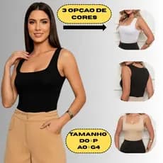 Body Decote Quadradado Feminino Tecido Suplex Moda Verao