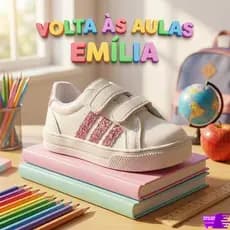 Tênis Infantil Menina Escolar Casual Glitter Confortável – Sandálias Emília