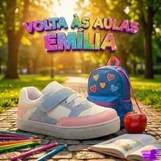 Tênis Infantil Menina Escolar Casual Velcro Elastíco Confortável – Sandálias Emília