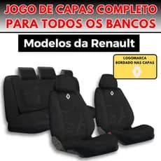 Capa Para Bancos Automotivos Renault Tecido Grosso Modelos Sandero Clio Logan Duster Oroch