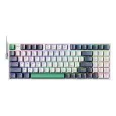 Teclado gamer Machenike K500-B94 QWERTY Machenike Red us english cor branco com luz RGB