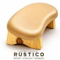 Apoio Suporte De Braço Mão para Manicure Semi-curvo RUSTIC 10cm Altura Conforto Ergonômico Sofisticado - Web Sales Nails