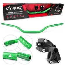 GUIDÃO MOTO VYRUS 28mm + ADAPTADOR
