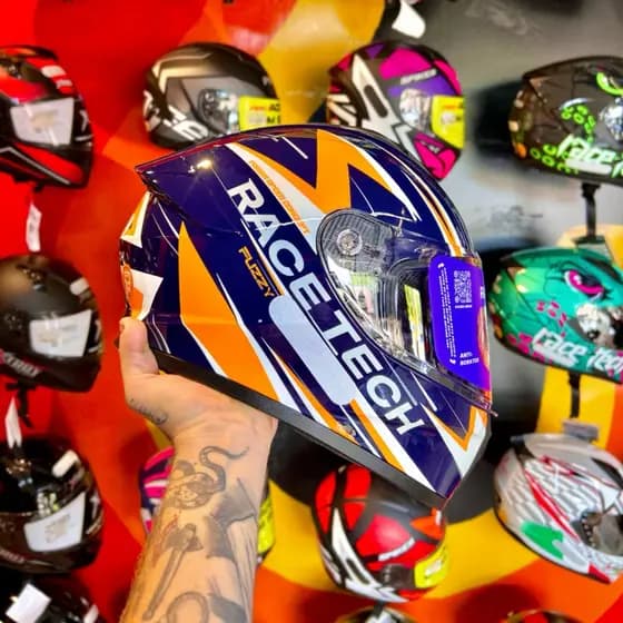 Capacete Race Tech Hit Fuzzy Original – Segurança e Design Exclusivo