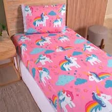Jogo de Cama Solteiro 02 Peças Micropercal Estampado
