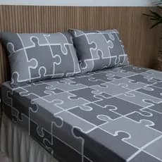 Jogo de Cama Casal Queen 03 Peças Estampado
