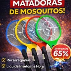 Raquete Mata Mosquito Mosca Pernilongo Elétrica Formigas Aranhas Dengue Insetos Recarregável Cores Sortidas
