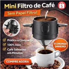 Filtro De Café Mini Chá Coador Dobrável Reutilizável Portátil Aço Inox Inoxidável