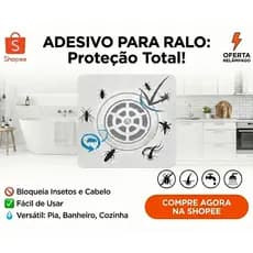 Tela Protetora para Ralo Adesivo Descartável Pacote 10 Telas Tela Proteção Ralos Entrega Rápida