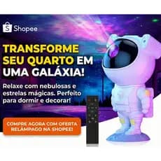 Projetor De Luz Noturna Luminária Mini Astronauta Projetor Galáxia Led Nebulosa Céu Estrelado Com Controle