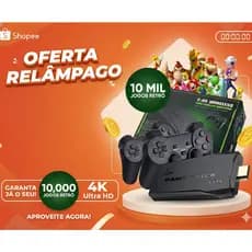 Game Stick 4K Retrô 10000 Jogos Diversão Imediata Portátil