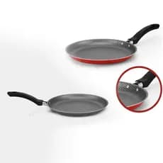 Frigideira Para Panquecas Antiaderente Alegrete 22Cm Cinza/Vermelha