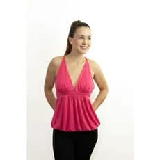 Blusa Básica Feminina Balonê ,Estilo Batinha, Detalhe Alças Trançadas 50513
