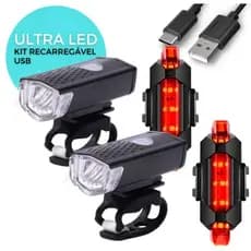 Lanterna Sinalizador Farol Bicicleta Bike Luz Ultra Led a Prova D'Água