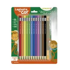 Lapiseira de Cor /12 Cores 2.6 + Apontador - LeoeLeo