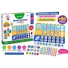 Quadro de Rotina Infantil Semanal Color Joy Educativo +80 Peças -  Leo & Leo