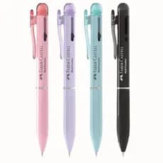Caneta Poly  3 em 1 - Lapiseira 0.7 + Caneta Azul e Preta e Borracha - Faber-Castell