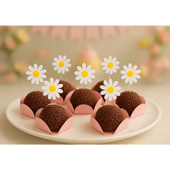 Envio Super Rápido - Kit 30,40,50   Toppers para Docinhos Margarida - Decoração de docinhos - Festa Margarida