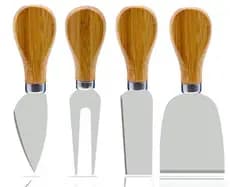 Kit com 4 Utensílios Para Cortar Queijo