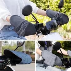 1 Par De Luvas Para Guidão De Motocicleta , À Prova D'água De Vento , Proteção Solar A Maioria Das Motos , Scooters , AT