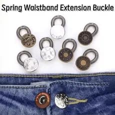 2/4 Pcs Extensor De Botão Multifuncional Para Calças Jeans Costura Livre Extensores De Cintura Retráteis Ajustáveis
