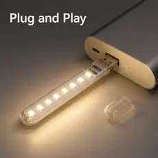 Mini Luz Noturna LED USB Fácil De Usar Para Iluminação De Viagem De Mesa De Quarto E Uso De Espaço Pequeno Com Acabament