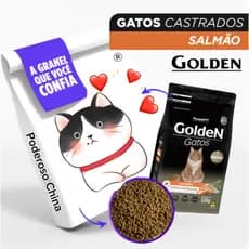 Ração A Granel PremieR Golden Salmão para Gatos Adultos Castrados 1 kg gatos saudáveis