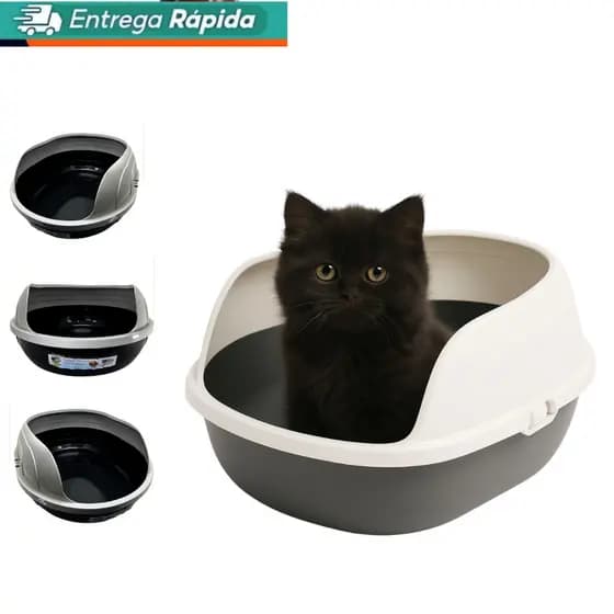 Caixa de Areia Sanitária Bandeja Higiênica Furba Com arco para Gato FURACÃO PET ENVIO IMEDIATO