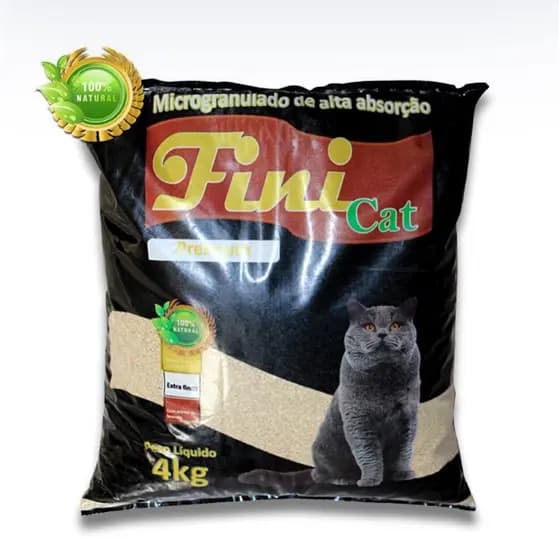 areia higiênica gato fini cat 4 kg tipo pipi cat