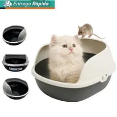 Caixa de Areia Sanitária Bandeja Higiênica Furba Com arco para Gato Higiênica