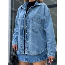 Coolestfeminina 8159 jaqueta jeans feminina casaco blusa casaco bulsas feminina de frio manga longa 8159