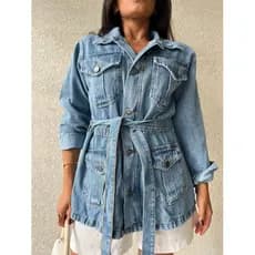 Kissmelady 8456 jaqueta jeans blusa casaco bulsas feminina de frio manga longa 8456