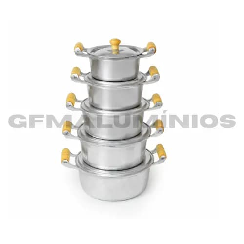 Jogo de Panela em Alumínio Batido Fundido Grossas LINHA PREMIUM COM POLIMENTO ESPECIAL / COZINHA