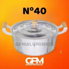 Panela n° 40 Grande em alumínio batido grosso fundido 18Litros