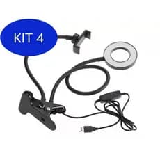 Kit Suporte Para Celular De Mesa Luminária Ring Light Led - Lux Hair Código hkckg6139fLux Hair