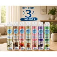 Kit 3 Odorizantes De Ambiente Em Spray Puro Ar 350ML/170G