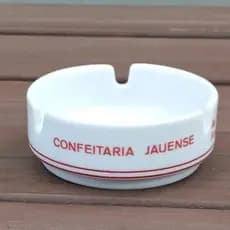 Cinzeiro publicitário da Confeitaria Jauense - Foz do Iguaçu