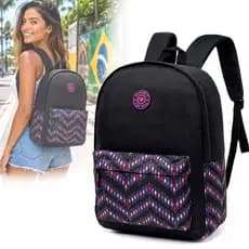 Mochila Feminina Casual Estampada Reforçada e Espaçosa com Estojo – Perfect For You