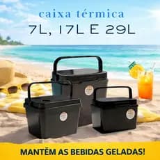 Caixa Térmica 7L 17L 29L Cooler Térmico Resistente Bebidas Geladas