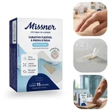 Curativo Flexível Band Aid Transparente Á Prova D'água C/15 Missner