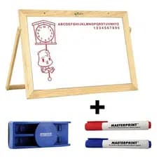 Lousa Pedagógica Quadro Branco Infantil 30x40cm + Apagador + 2 Marcadores