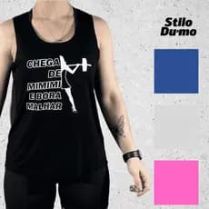 Regata Feminino Fitness Estampas De Academia Feminina