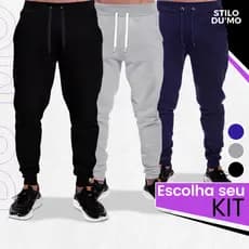 Kit 2 Calças Jogger Moletom Masculina Estilo Jogger Confortável Otima Qualidade P ao GG