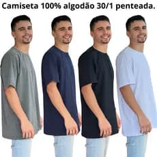 Kit C/3 Camiseta Masculina Camisa Academia Premium 100% Algodão