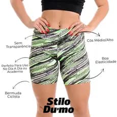 Kit C/ 4 Bermudas Sortidas Feminina Shorts Legging Academia Suplex Estampado Feminino Bermuda Ciclismo