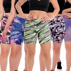 Kit 10 Bermudas Feminina Shorts Comprido Suplex Estampado